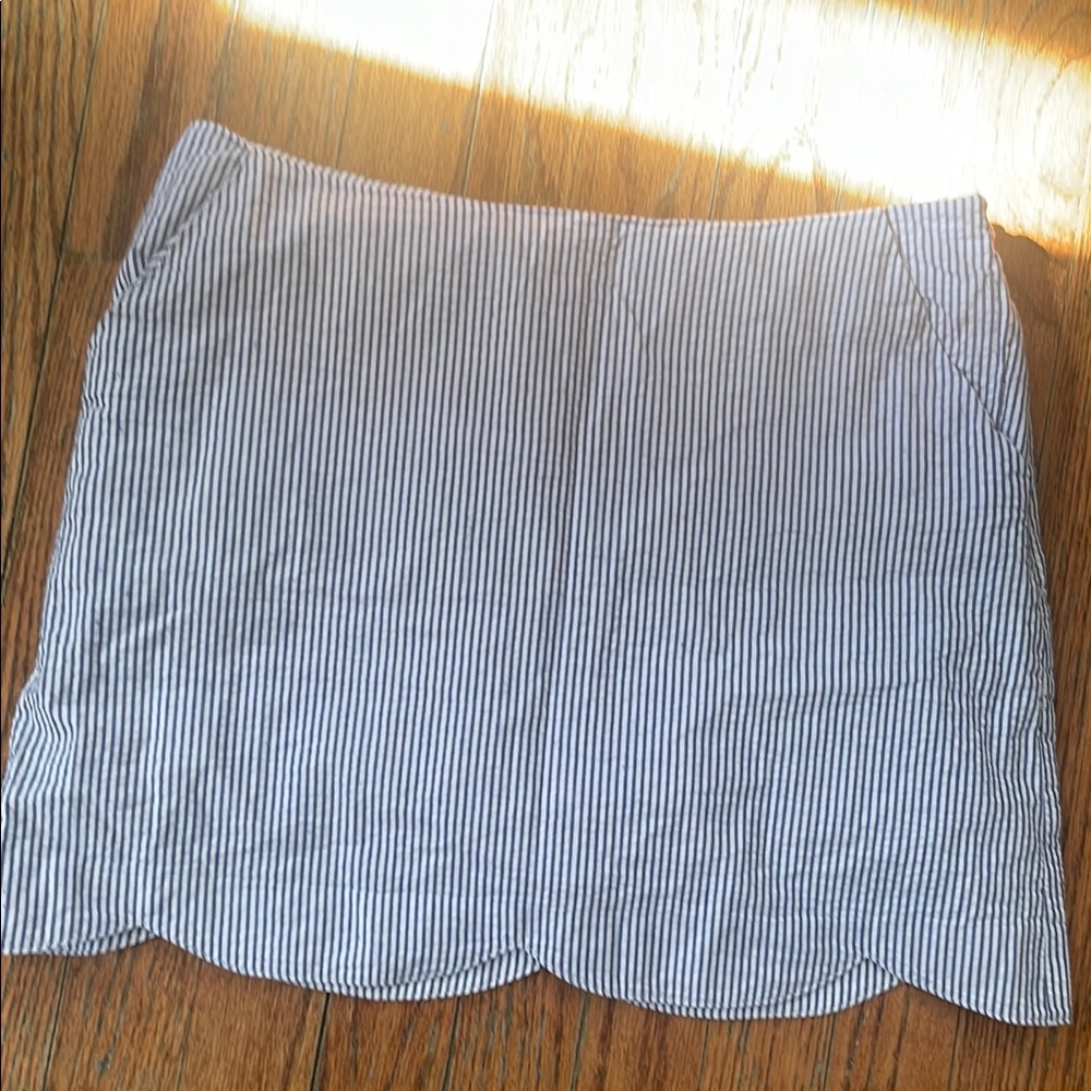 Sidney Elizabeth Striped Blue and White Women's Skirt with shorts